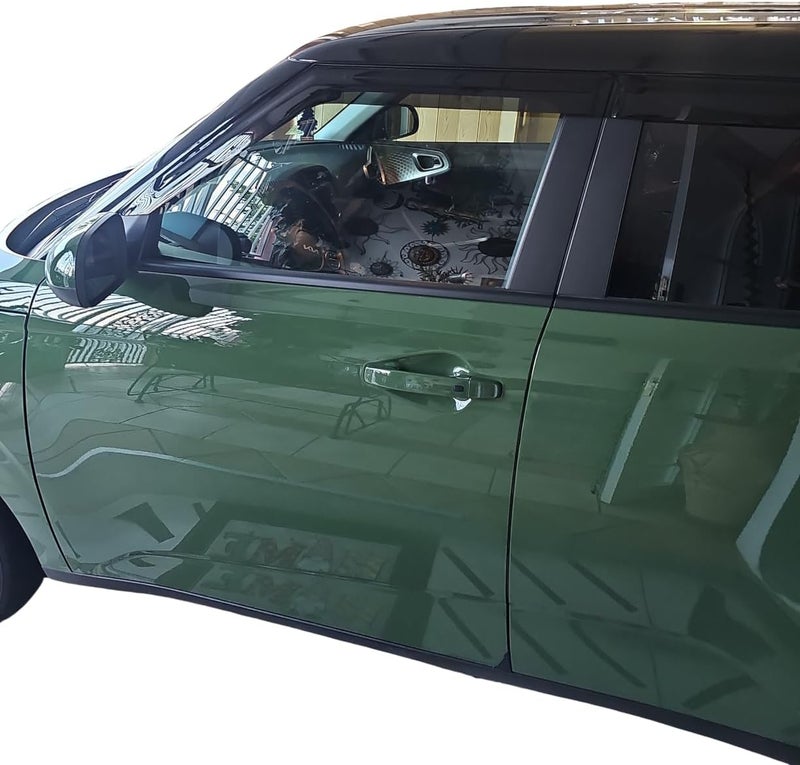 Optimal Co 2020-2025 Tape-on Rain Guards for Kia Soul Side Window Deflector Visors EX GT-Line Turbo LX S X-Line Durable Tinted Vent Shade 2021 2022 2023 2024 - Image 2